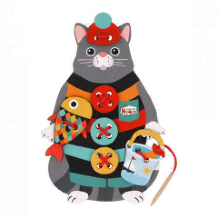 Шнуровка Кот, 6 деталей, шнурок