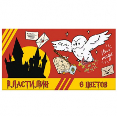 Пластилин 6 цветов Школа Магии, 120 гр, стека пластиковая, в термоусадке, картонная упаковка
