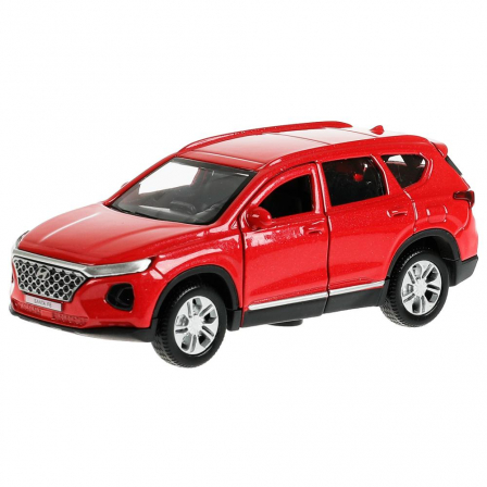 Машина металл HYUNDAI SANTAFE длина 12 см, двери, багаж, инер, красный, кор. Технопарк в кор.2*36шт