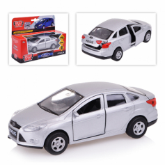 Машина металл FORD FOCUS TURNIER длина 12 см, двер, баг, инерц, черный, кор. Технопарк в кор.2*36шт