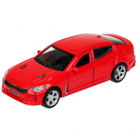 Машина металл KIA STINGER длина 12 см, двери, багаж., инерц, красный, кор. Технопарк в кор.2*36шт