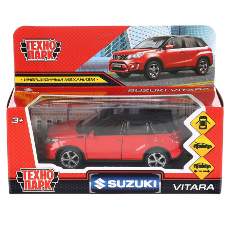 Машина металл SUZUKI VITARA S 2015 12 см, двери, багаж, инер, золотой, кор. Технопарк в кор.2*36шт