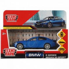 Машина металл BMW 5-ER SEDAN M-SPORT 12 см, двери, багаж, син, кор. Технопарк в кор.2*36шт