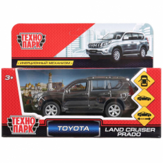 Машина металл TOYOTA PRADO СЕРЕБРИСТЫЙ, Технопарк.