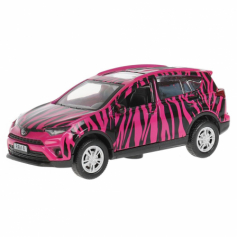 Машина металл TOYOTA RAV4 ДЛЯ ДЕВОЧЕК длина 12 см, двери, багаж, инерц, кор. Технопарк в кор.2*36шт