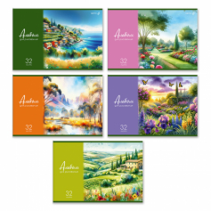 Альбом для рисования 32 л. на скобе . 01707 Краски лета