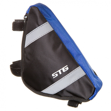 Велосумка STG 12490 L под раму,треугольная ,черная/серая .