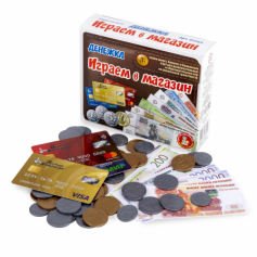 Игра настольная "Играем в магазин. Денежка" (22шт)