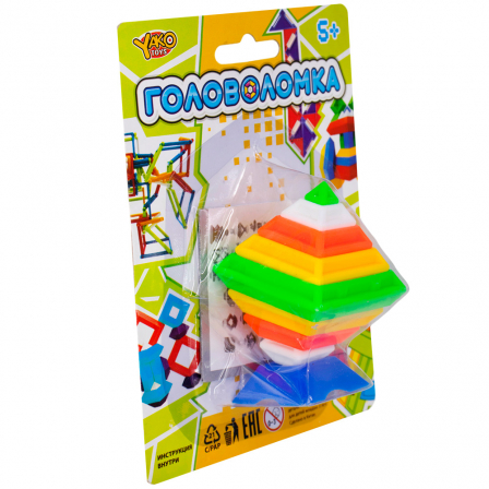 Головоломка-пирамидка, на блист. 11*15*4.5 см.