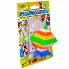 Головоломка-пирамидка, на блист. 11*15*4.5 см.