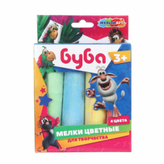 Мелки цветные мультиарт, 4 цв БУБА МУЛЬТИ АРТ