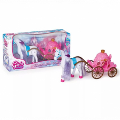 Карета "Girl's club" функц. с ходячей лошадкой.8506