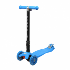 Самокат 3х кол.City-Ride xd5,PP+нейлон, колеса PU 120/76(2) свет, руль  металл.телеск. Синий