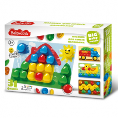 Мозаика для самых маленьких Baby Toys "Домик" d 40/5 цв (31 эл) nev кор