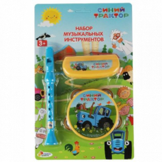 Набор музыкальных инструментов Синий ТРАКТОР блист.20,5*29,2*6см