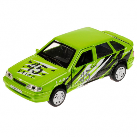 Машина металл LADA -2114 "SAMARA" Спорт, 12 см, двер, баг, ин, зеленый, кор. Технопарк