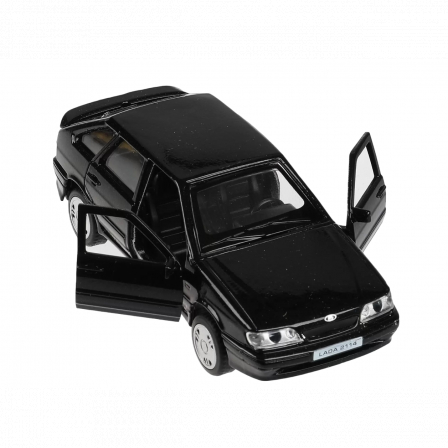 Машина металл LADA -2114 "SAMARA", 12 см, двери, багаж, инерц., черный, кор. Технопарк