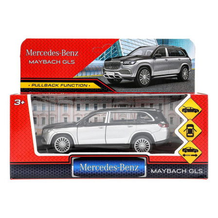 Машина металл MERCEDES-BENZ gls maybach 12см, дв,баг,ин,селенит, кор. - в кор.2*36шт