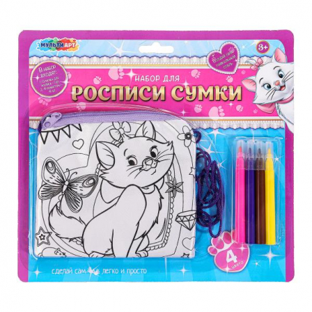 Сумка для росписи кошечка Мэри МУЛЬТИ АРТ в кор.2*216шт