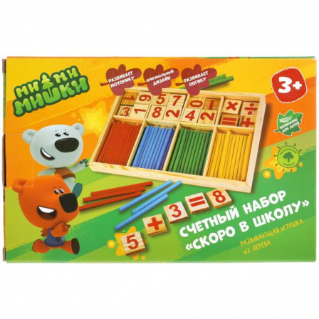 Игрушка деревянная Ми-ми-мишки счетный набор Буратино