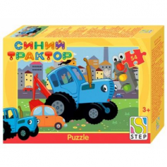 Пазл 54 "Синий трактор" (Биг Папа)