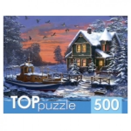 Пазлы 500 элементов.TOPpuzzle.  ХТП500-6818 Зимний пейзаж