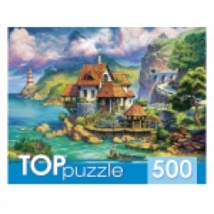 Пазлы 500 элементов. TOPpuzzle. ХТП500-6822 Прибрежный домик