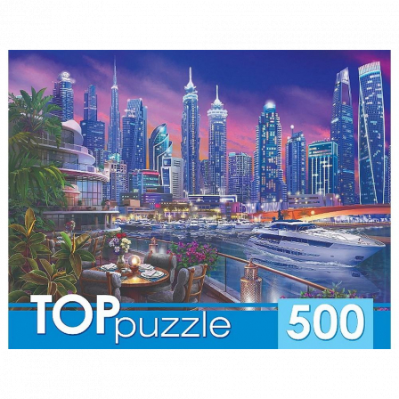 TOPpuzzle. ПАЗЛЫ 500 эл. КАФЕ В ВЕЧЕРНЕМ ДУБАЕ