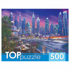 TOPpuzzle. ПАЗЛЫ 500 эл. КАФЕ В ВЕЧЕРНЕМ ДУБАЕ