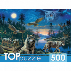 ПАЗЛЫ TOPpuzzle. 500 элементов. НОЧНЫЕ СОВЫ И ВОЛКИ.