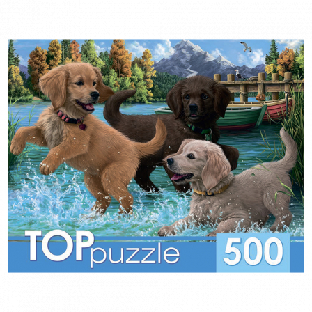 ПАЗЛЫ 500 элементов. TOPpuzzle. ХТП500-6810 Игривые щенки