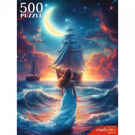 ПАЗЛЫ 500 эл. ДЕВУШКА У НОЧНОГО МОРЯ