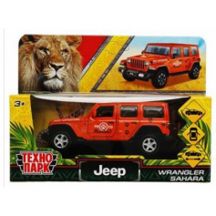 Машина металл JEEP WRANGLER SAHARA САФАРИ 12 см, двери, багаж, инерц, кор. Технопарк