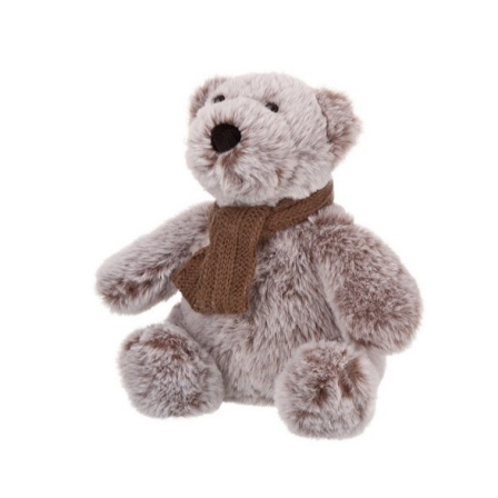 Игрушка мягконабивная ТМ "Relana" Мишка в коричневом шарфике, 18 см, в/п 18*14*12 см