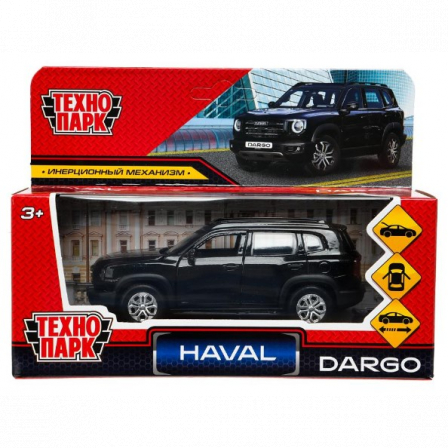 Машина металл HAVAL haval dargo,дл 12 см, дв,багаж,инер, черный, в кор. Технопарк в кор.2*36шт