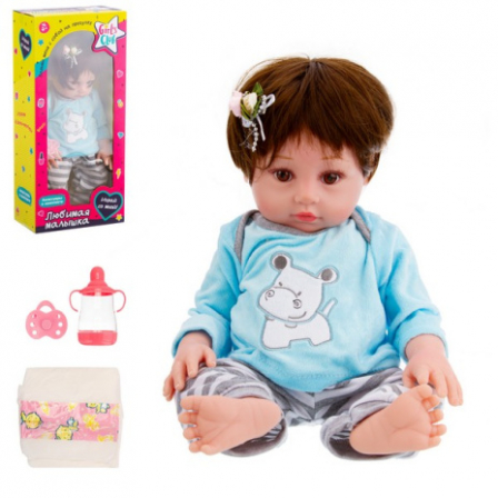 Кукла 45 см Girls Club "Любимая малышка",виниловая, с аксессуарами, в/к 22*12,5*48 см