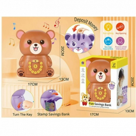 Игрушка-копилка "Сейф. Мишка", в/к 20*17*13 см