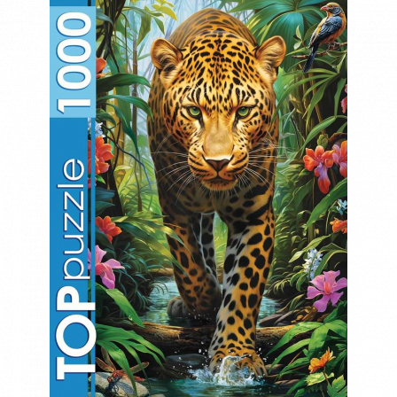 TOPpuzzle. ПАЗЛЫ 1000 элементов. Таинственный леопард