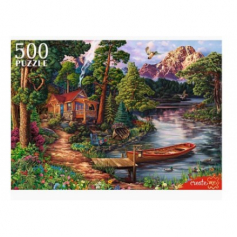 ПАЗЛЫ 500 элементов. ДОМИК У РЕКИ