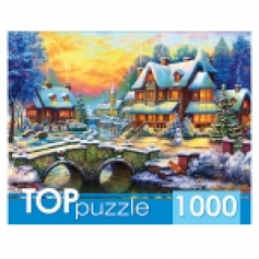 Пазлы 1000 элементов. ХТП1000-2163 Зимняя деревня