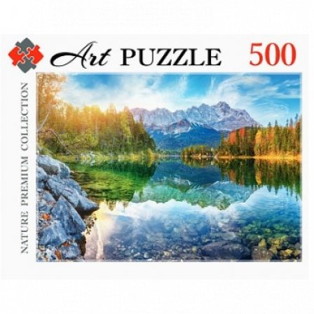 Artpuzzle. ПАЗЛЫ 500 элементов. ГЕРМАНИЯ. ОЗЕРО АЙБЗЕЕ НА РАССВЕТЕ