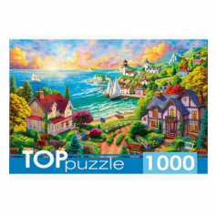 TOPpuzzle. ПАЗЛЫ 1000 элементов. Деревня у моря