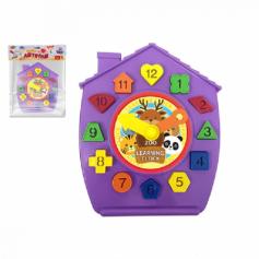 Игрушка "Часы-сортер" обучающие, в/п 24*39*2,5 см