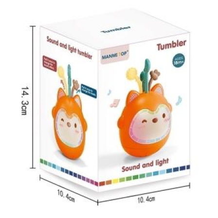 Неваляшка "Кошечка" на бат., световые и звуковые эффекты, в/к 10,4*10,4*14,3 см