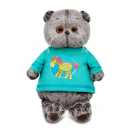 Игрушка Кот Басик в лонгсливе с лошадкой