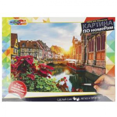 Набор для тв-ва картина по номерам (30*40 см) multiart азалии МУЛЬТИ АРТ в кор.24шт