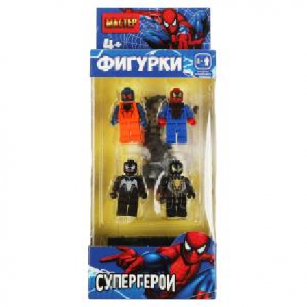 Конструктор фигурки супер герои-4 шт. МАСТЕР в кор.2*120шт