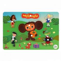 Игрушка деревянная рамка-вкладыш с ручками СОЮЗМУЛЬТФИЛЬМ 28*19,5см,термопак Буратино