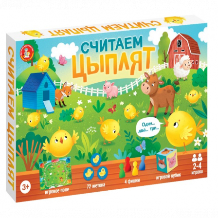 Игра настольная ходилка "Считаем цыплят"
