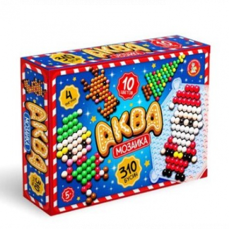 Аквамозаика "Новый год" 4 фигурки (310 бусин)